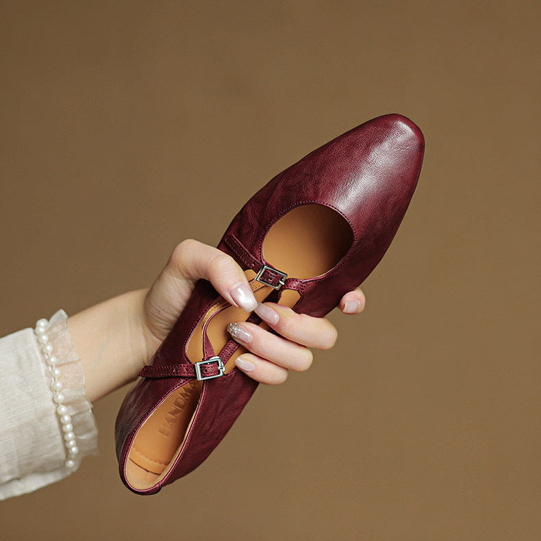 Lorne Genuine Leather Flats