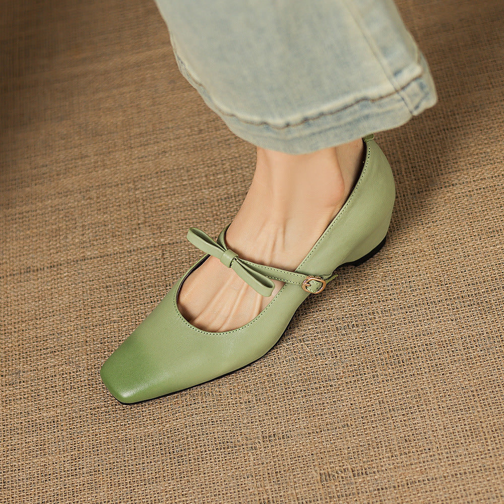Dalia Genuine Leather Mary Jane Heels