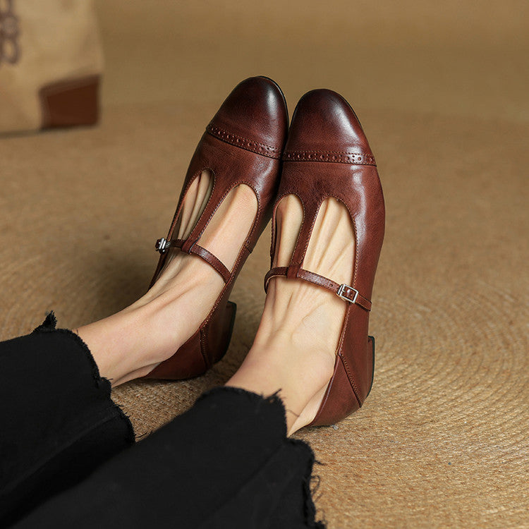 Genuine Leather Flats