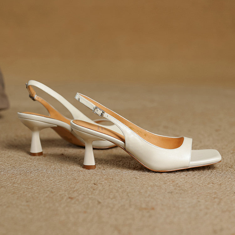 Moria Genuine Leather Slingback Sandals