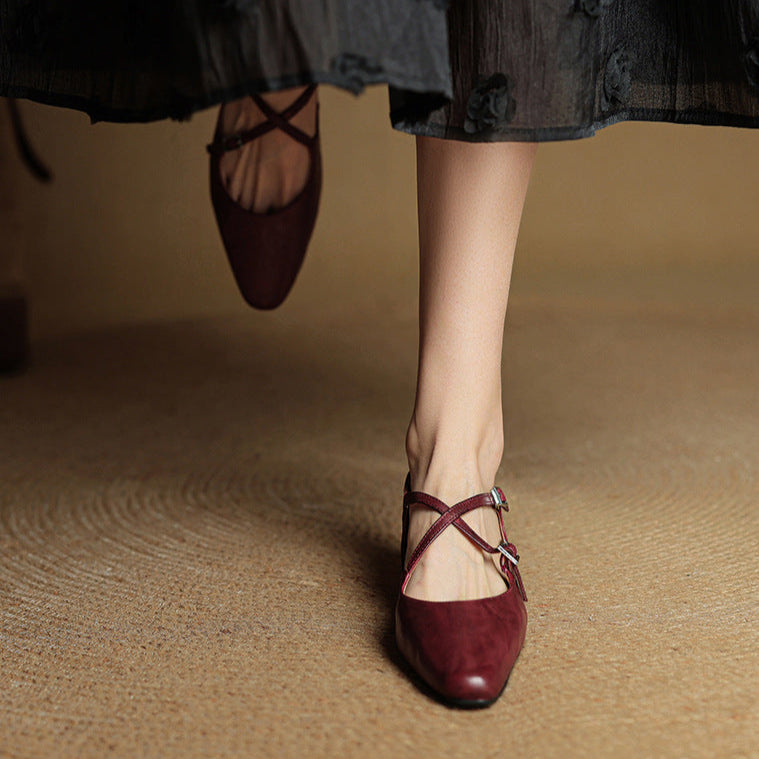 Lorne Genuine Leather Flats