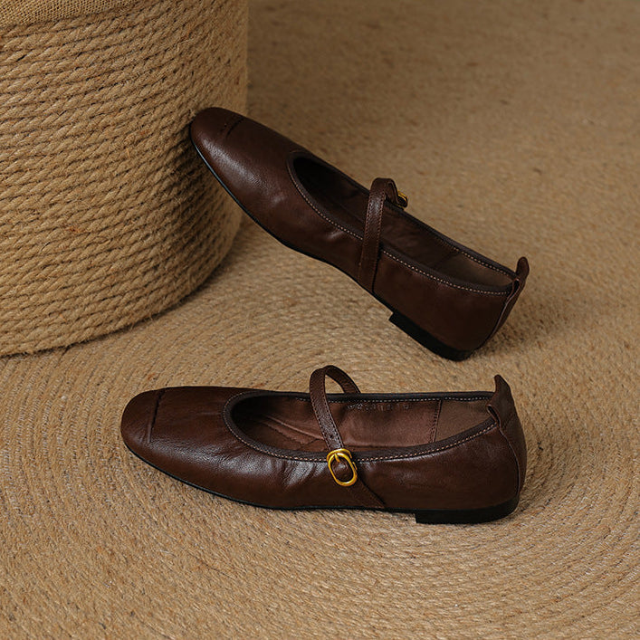 Wani Leather Flats