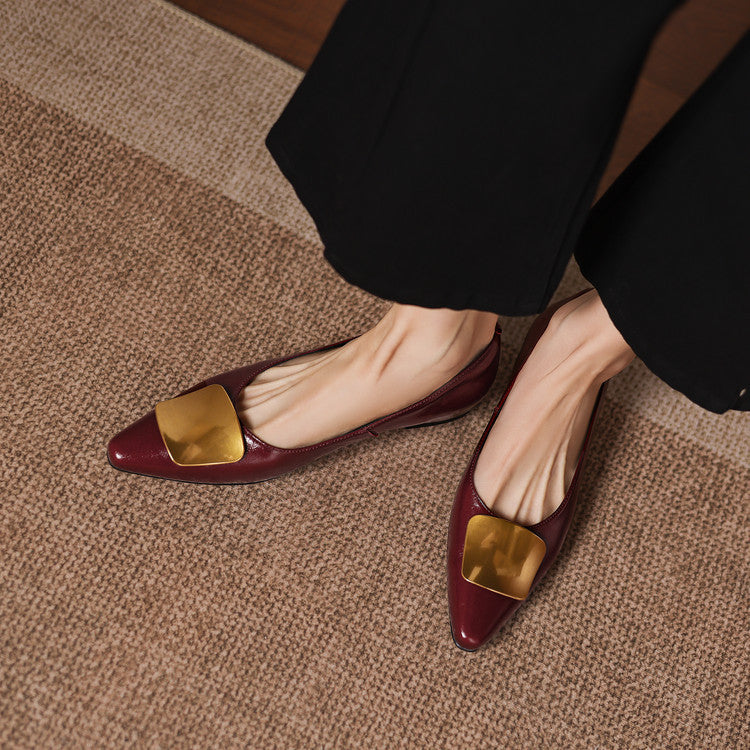 Lorea Genuine Leather Flats