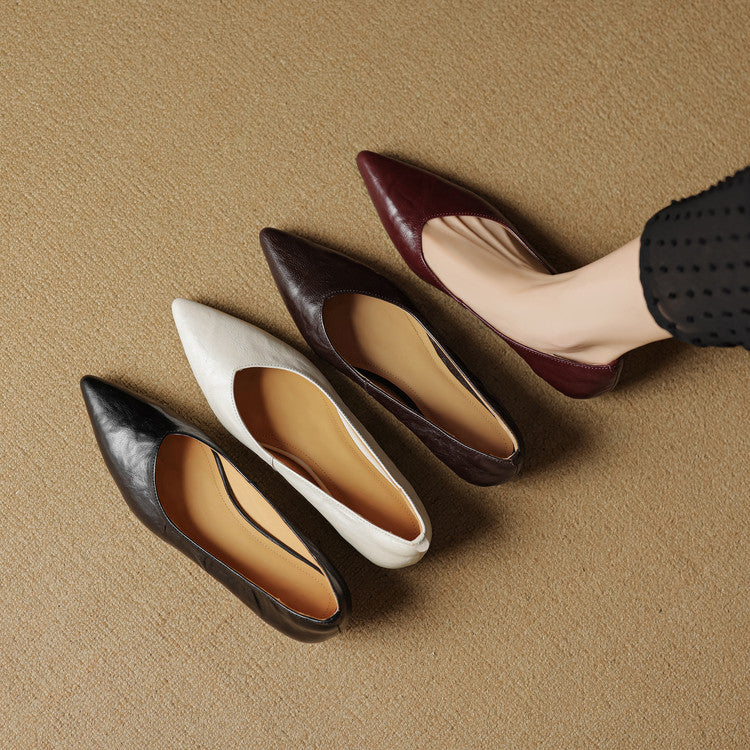 Nera Genuine Leather Flats