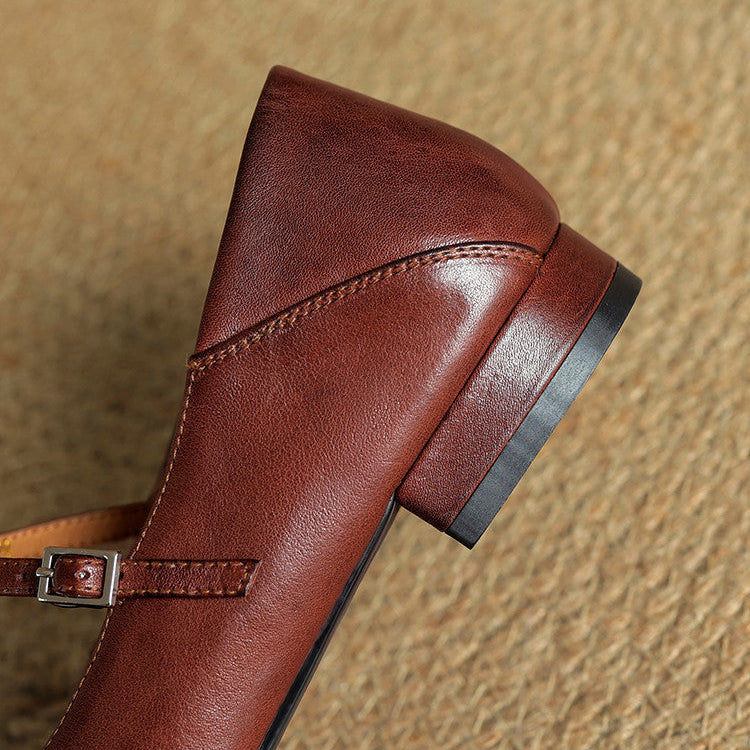 Bia Genuine Leather Flats