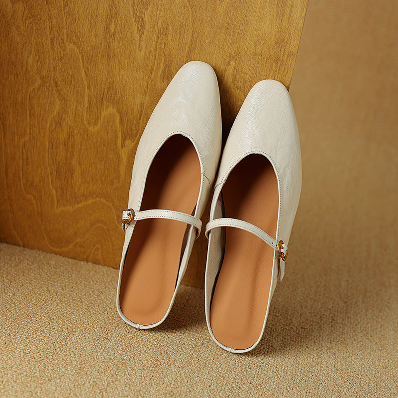 Elzor Genuine Leather Mules