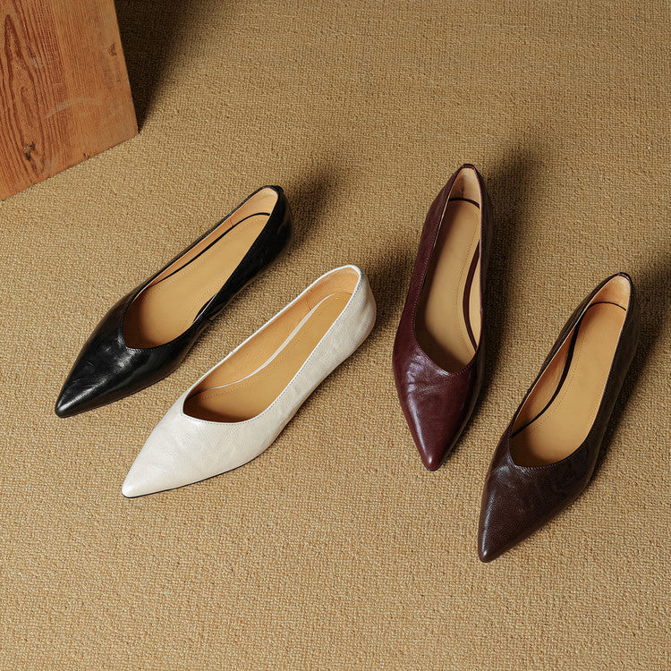 Nera Genuine Leather Flats