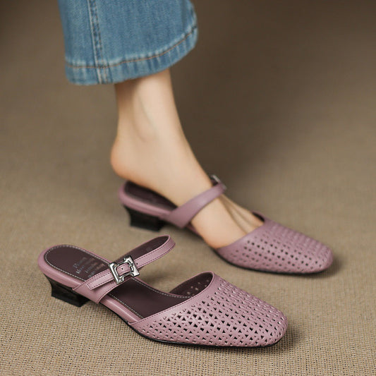 Nilda Genuine Leather Mules