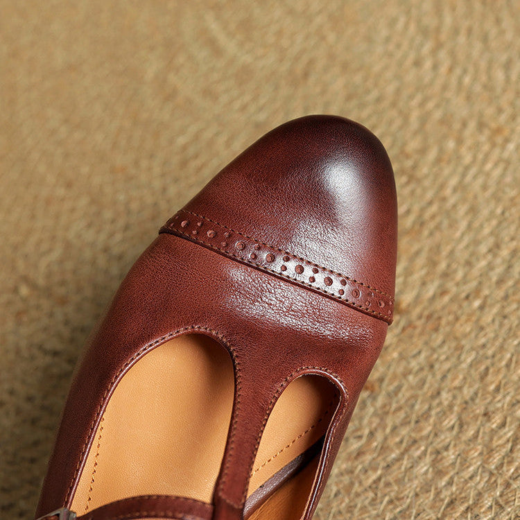 Bia Genuine Leather Flats