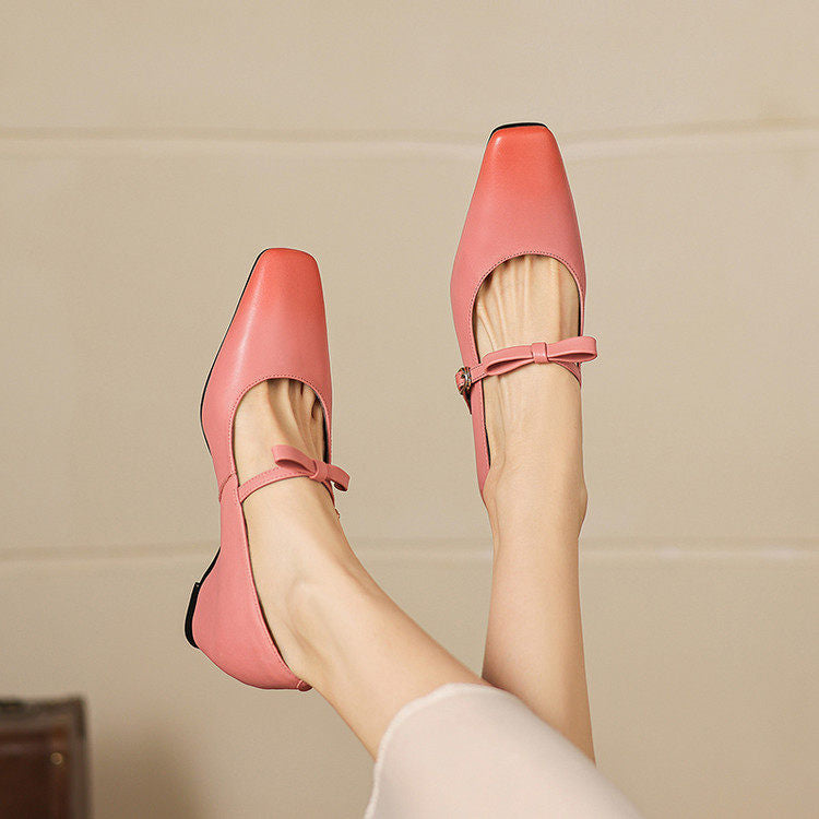 Dalia Genuine Leather Mary Jane Heels