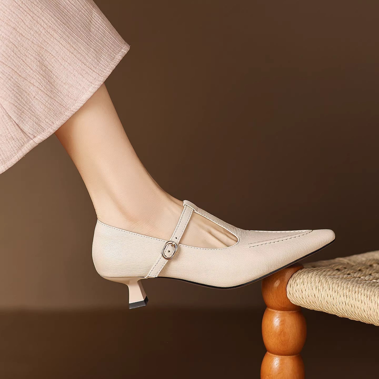 Tirea Genuine Leather Heels