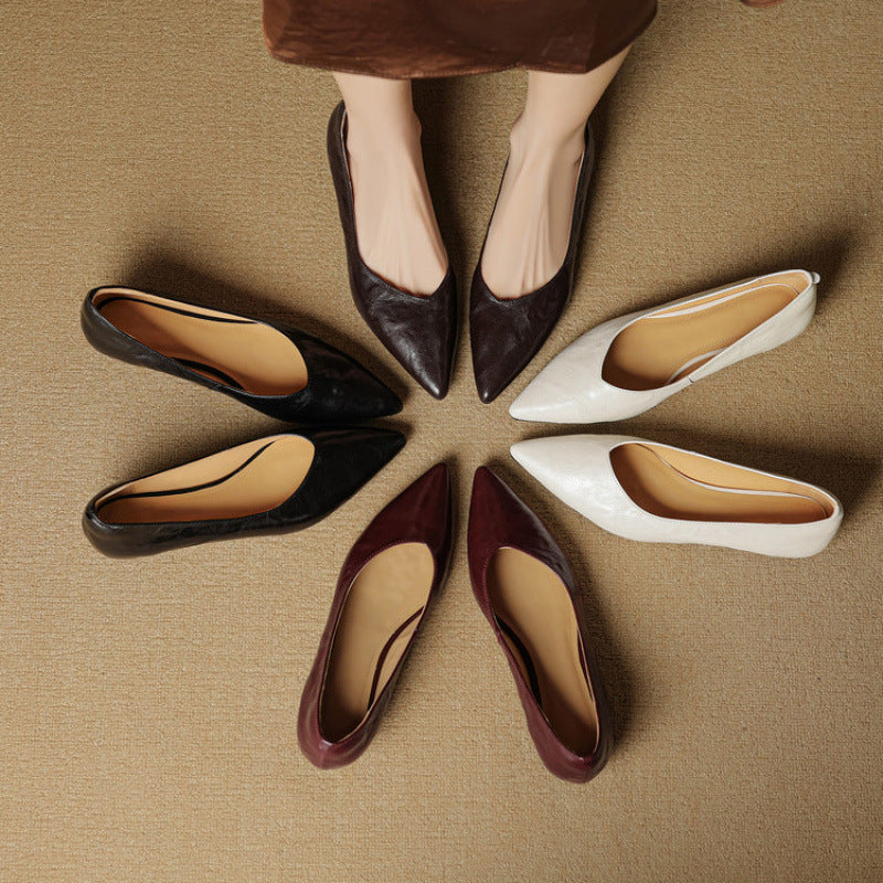 Fauna Genuine Leather Flats
