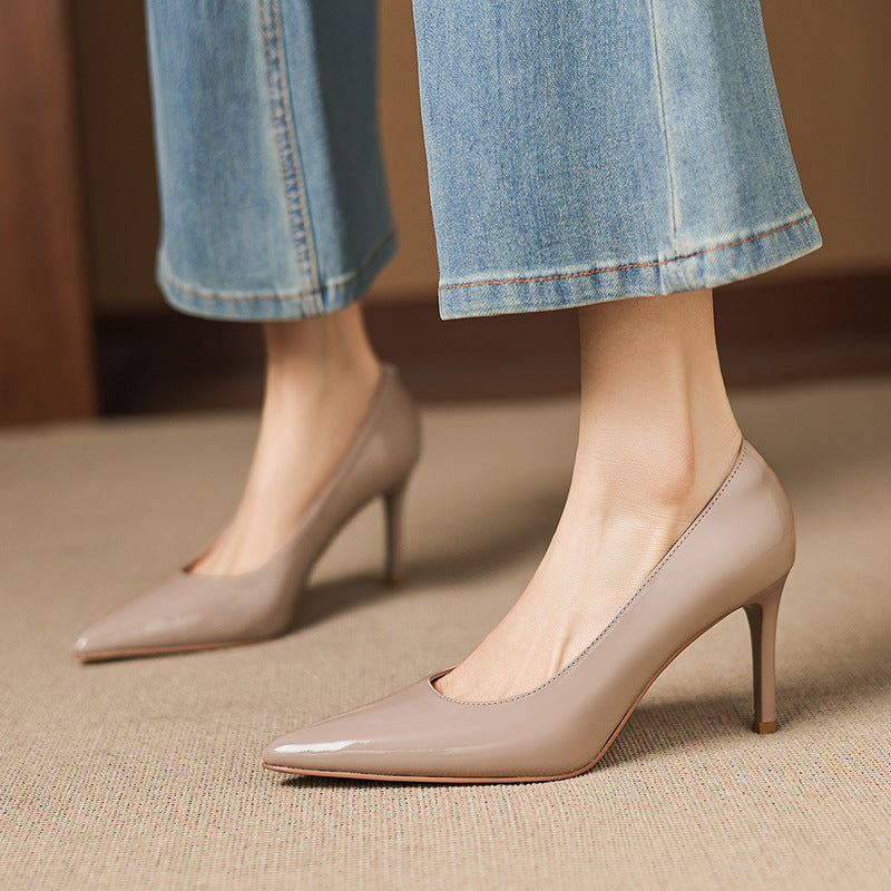 Elana Genuine Leather Heels