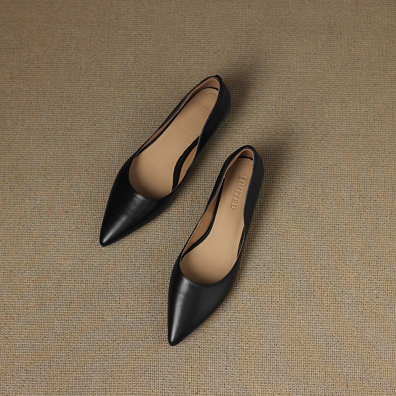 Meya Genuine Leather Flats