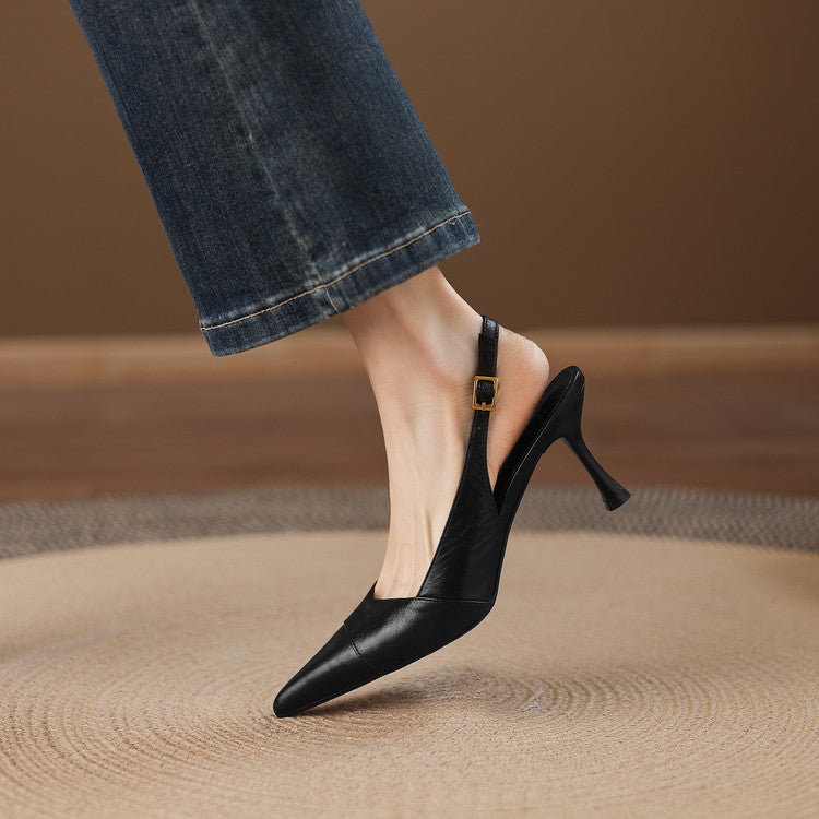 Myla Genuine Leather Heels