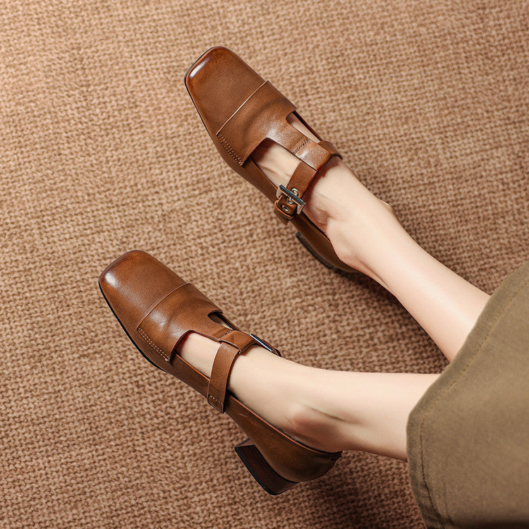 Vela Genuine Leather Heels