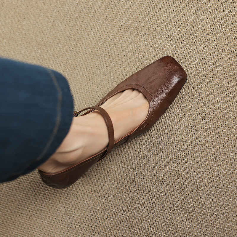 Lizel Genuine Leather Heels
