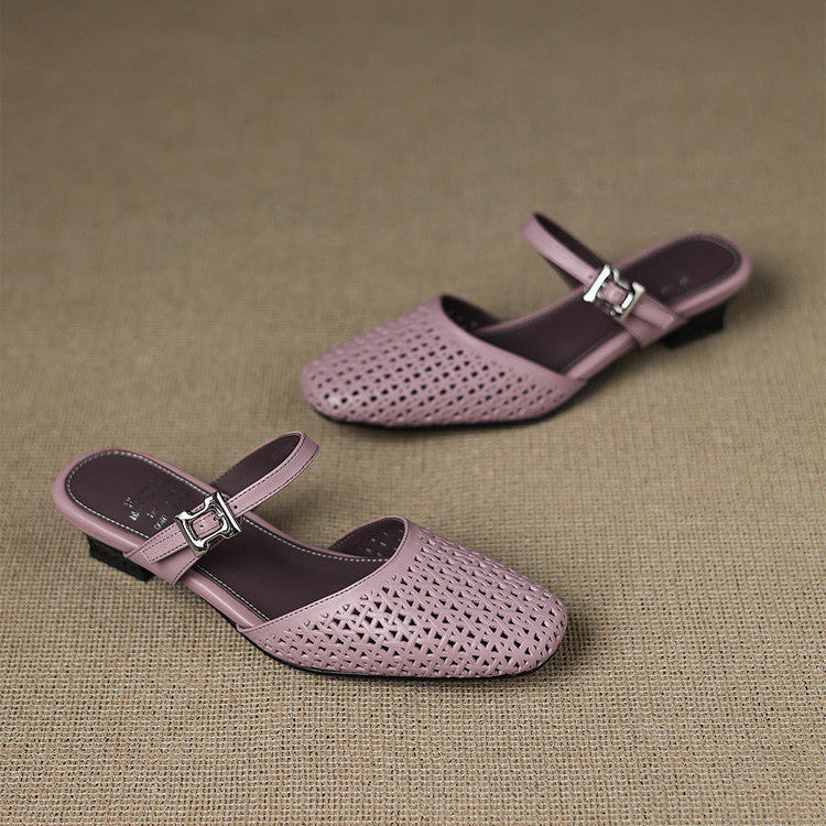 Nilda Genuine Leather Mules