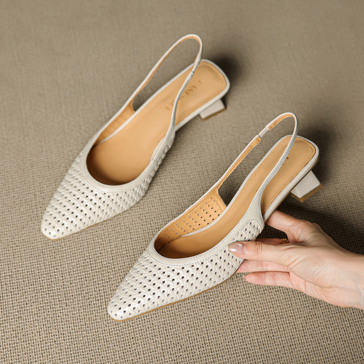 Aden Genuine Leather Slingbacks