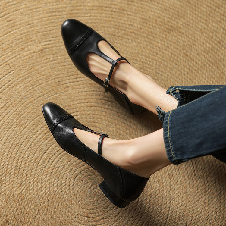 Bia Genuine Leather Flats