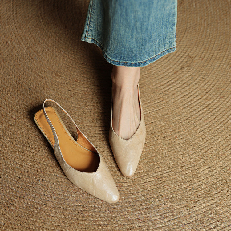 Leira Genuine Leather Flats
