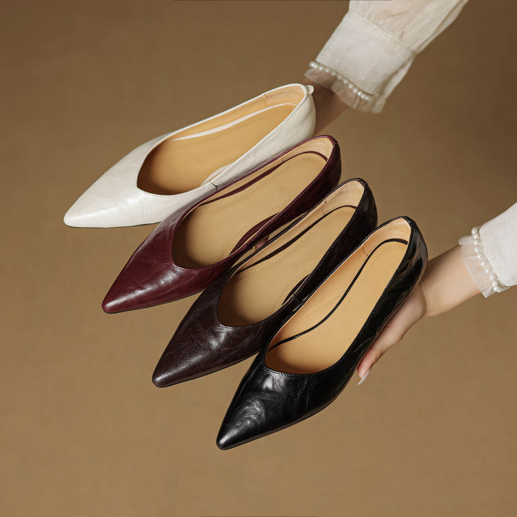 Nera Genuine Leather Flats