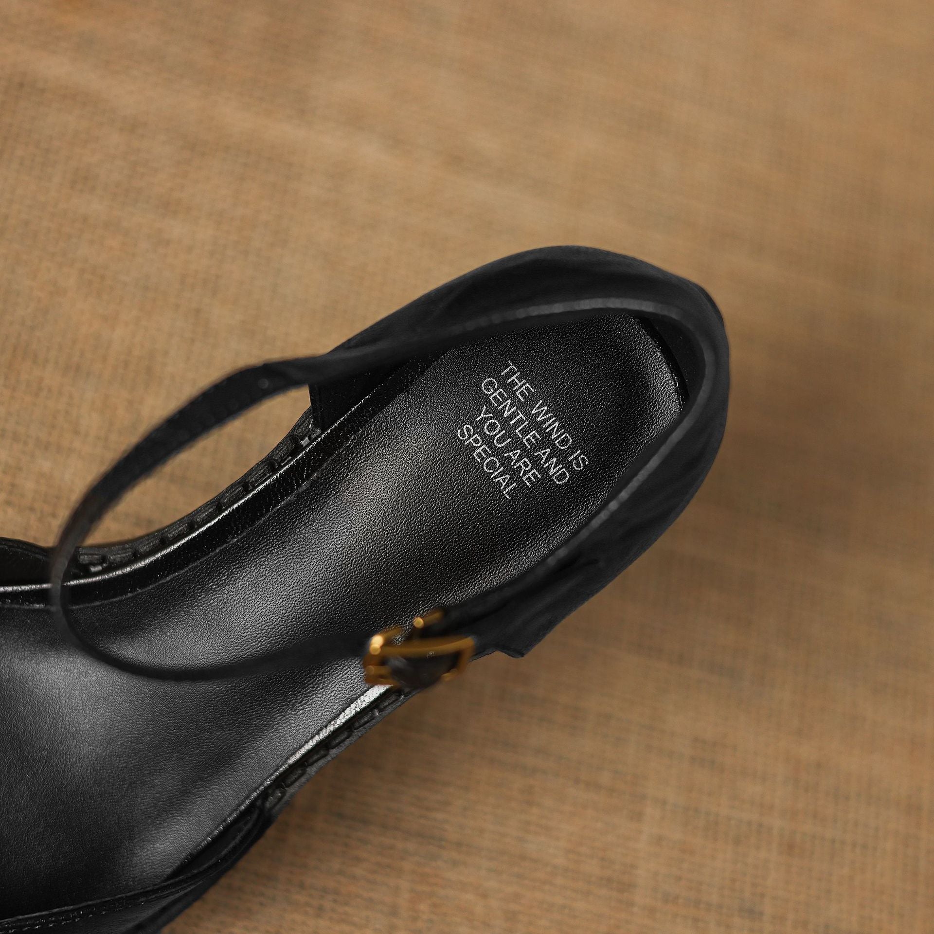 Elra Genuine Leather Mary Jane Heels
