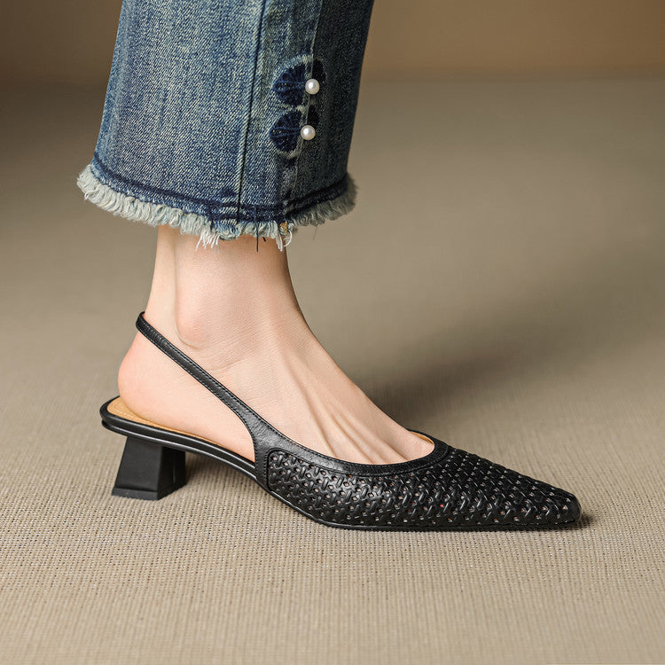 Aden Genuine Leather Slingbacks