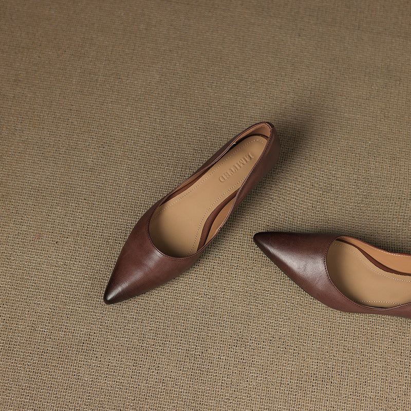 Meya Genuine Leather Flats