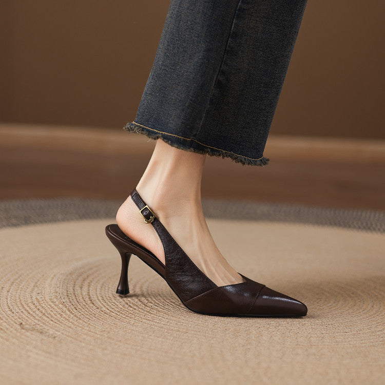 Myla Genuine Leather Heels