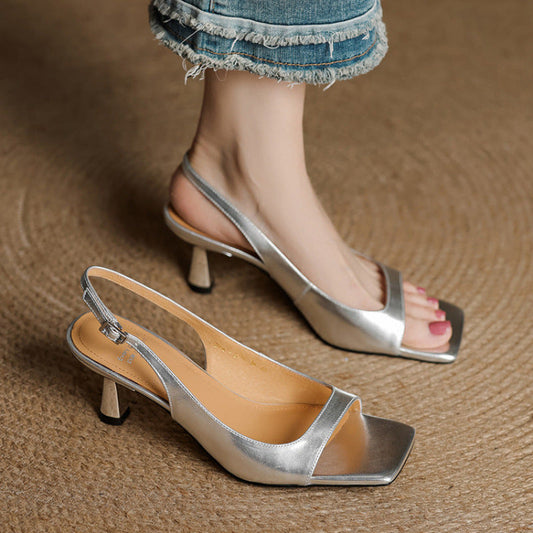 Moria Genuine Leather Slingback Sandals