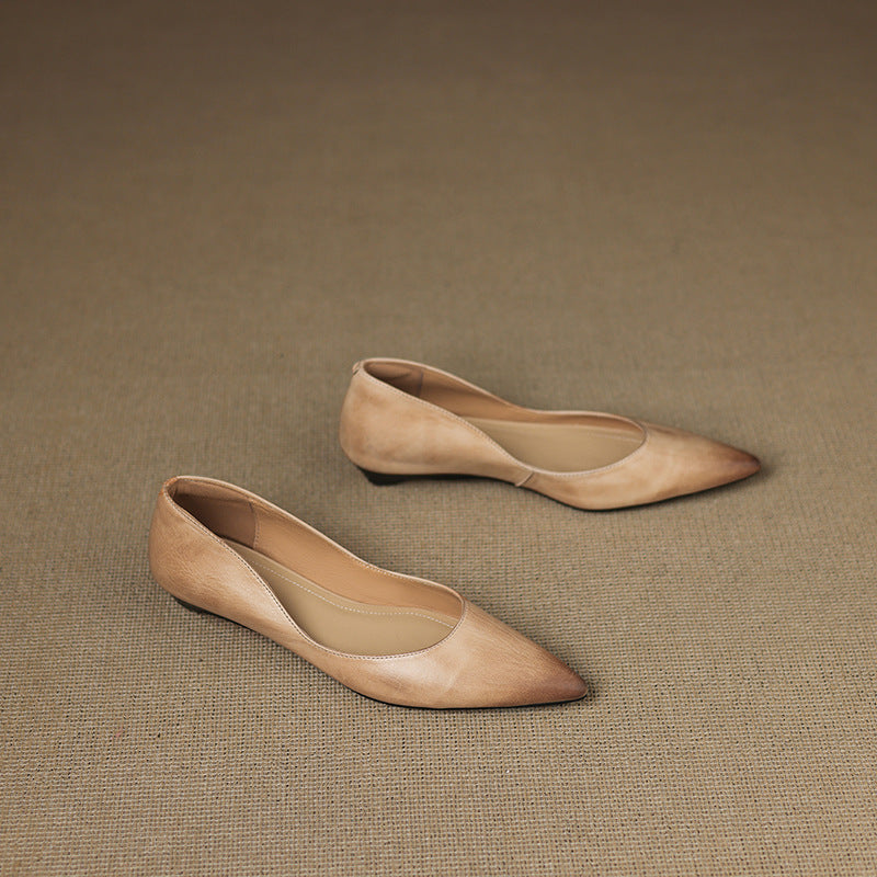 Meya Genuine Leather Flats
