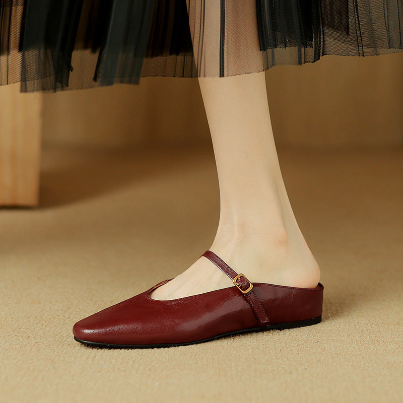 Elzor Genuine Leather Mules