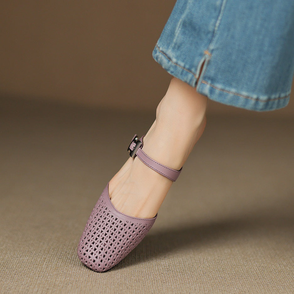 Nilda Genuine Leather Mules
