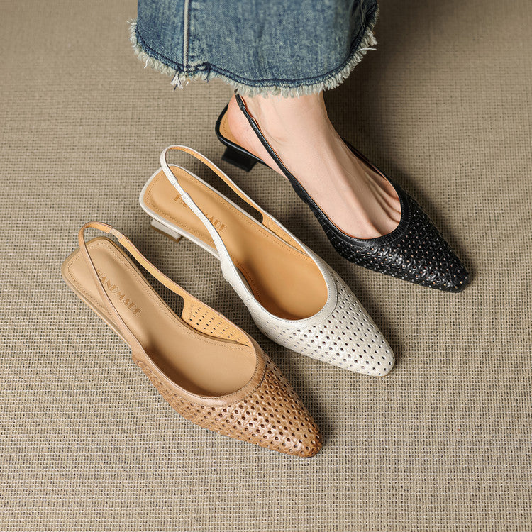 Aden Genuine Leather Slingbacks