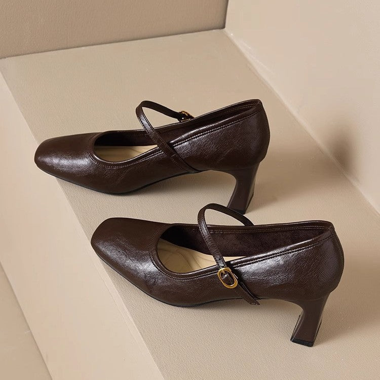 Lizel Leather Heels