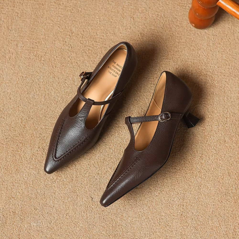 Tirea Genuine Leather Heels