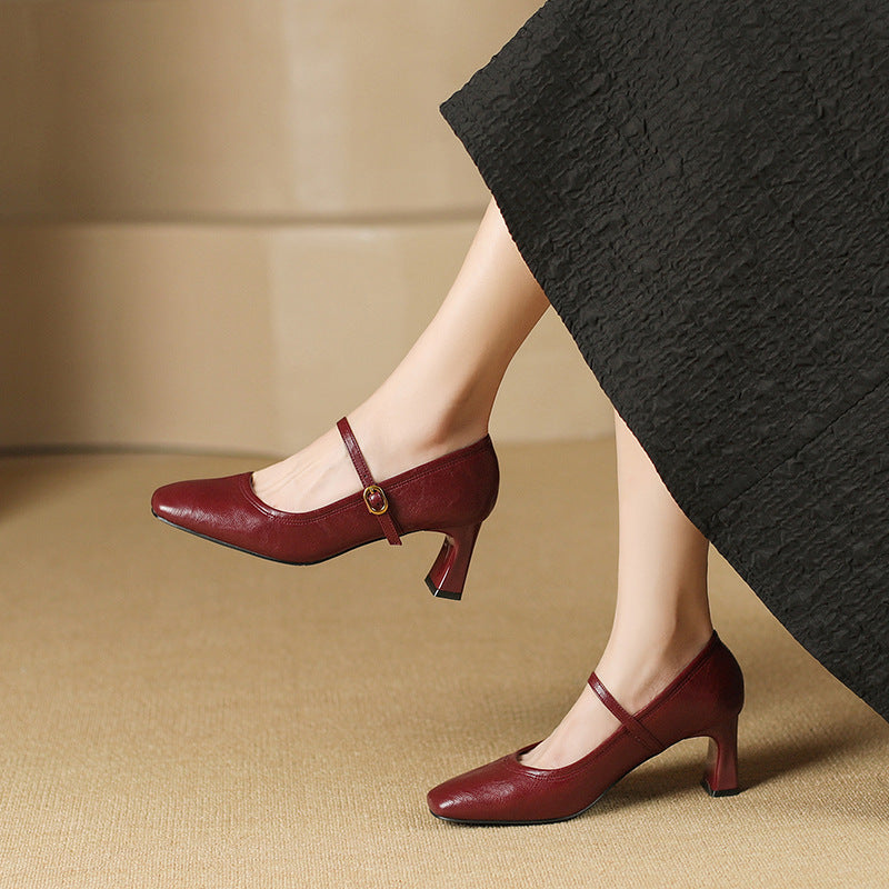 Lizel Leather Heels
