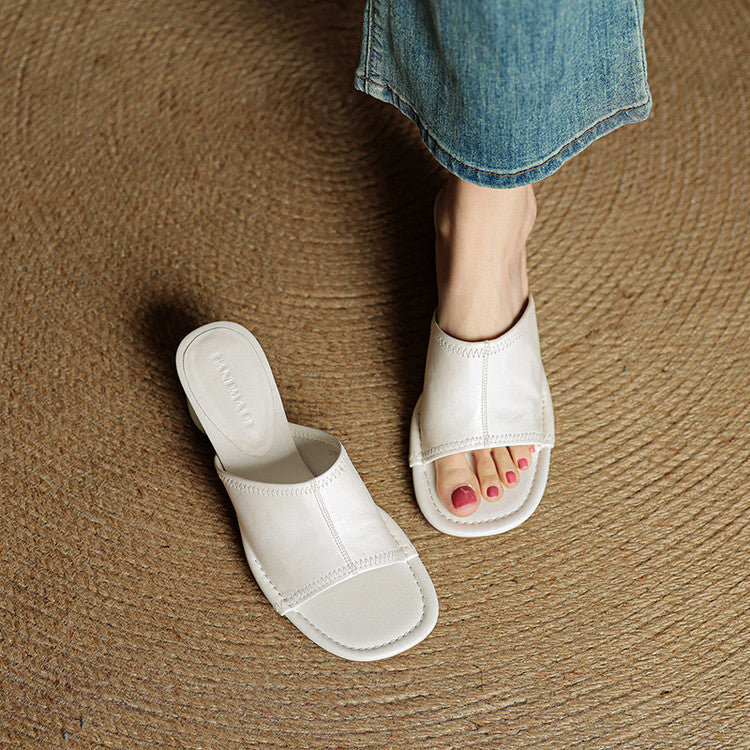 Amira Genuine Leather Mules