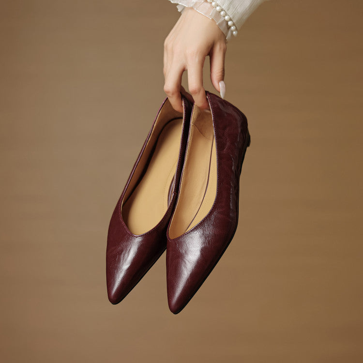 Nera Genuine Leather Flats