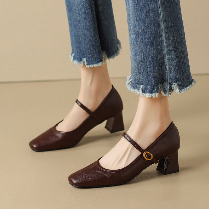 Lizel Leather Heels