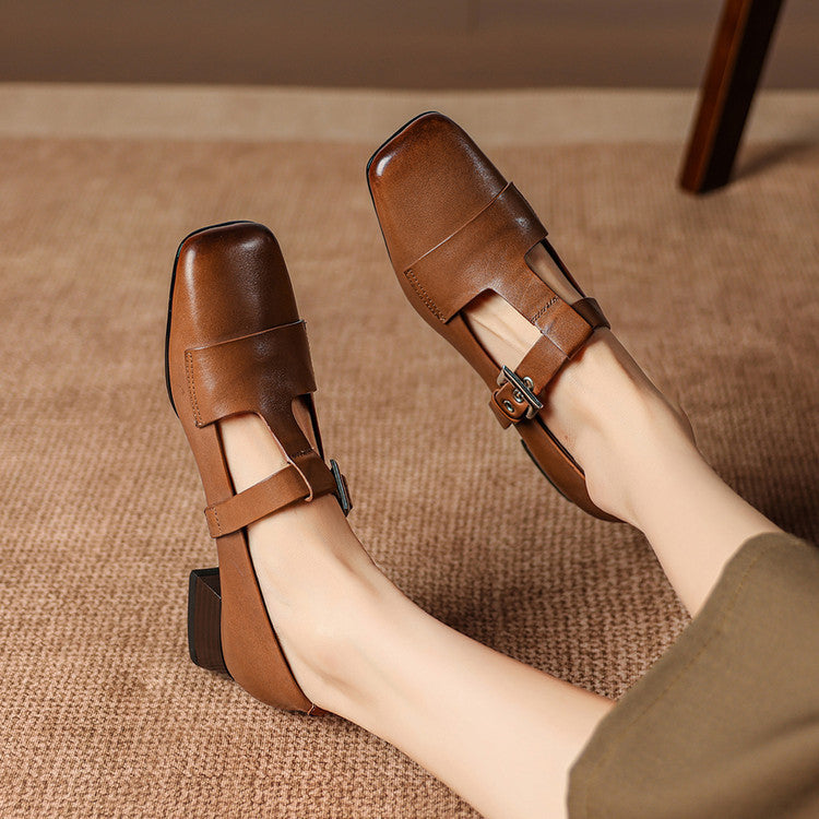 Vela Genuine Leather Heels