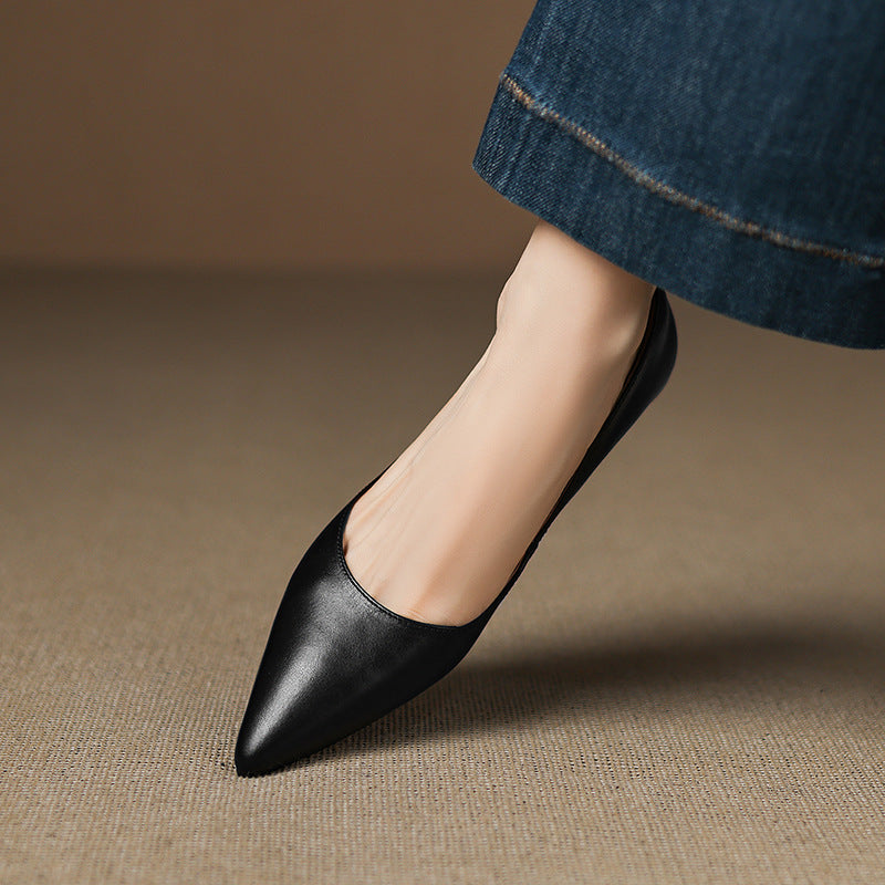 Meya Genuine Leather Flats