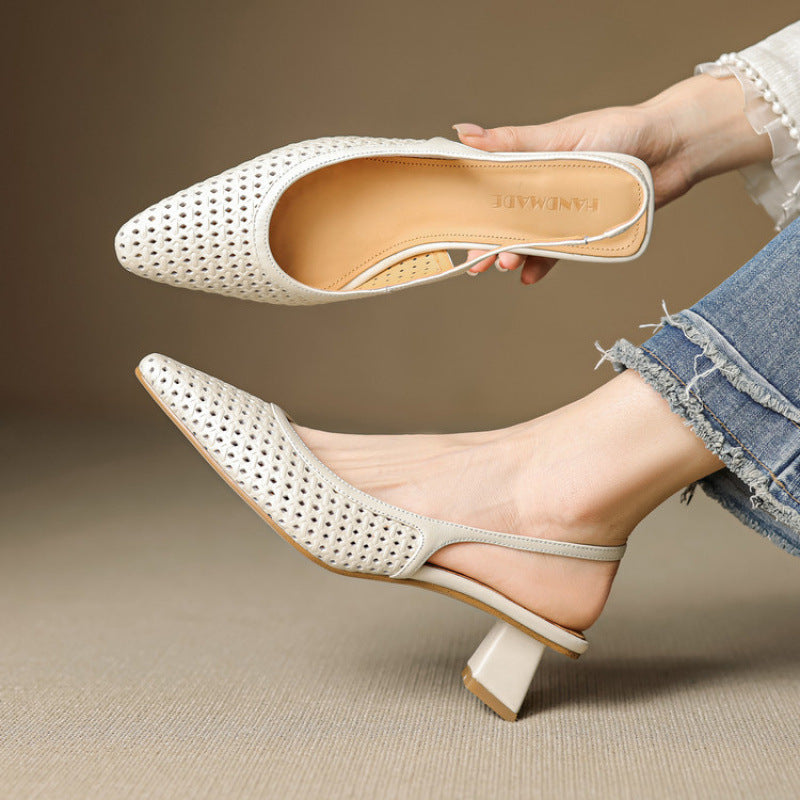 Aden Genuine Leather Slingbacks