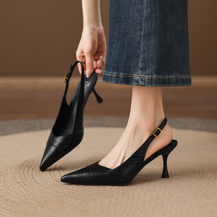 Myla Genuine Leather Heels