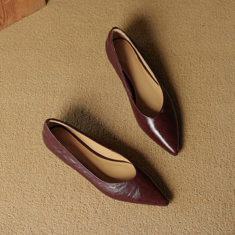 Nera Genuine Leather Flats