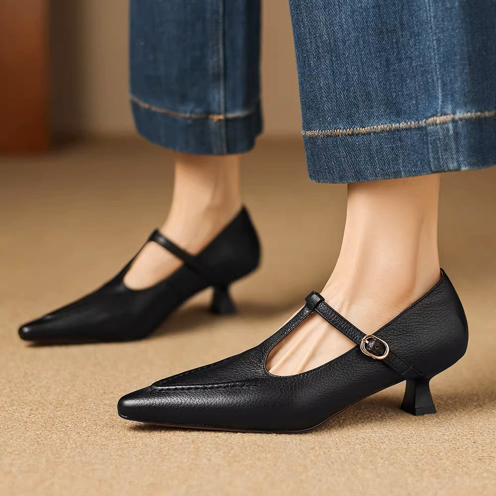 Tirea Genuine Leather Heels