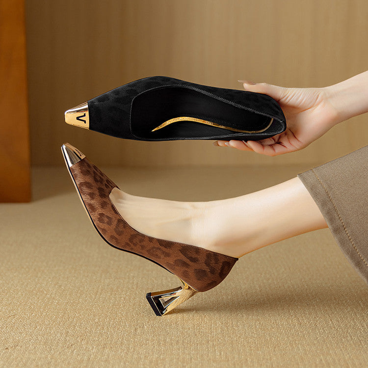Alesia Genuine Leather Heels