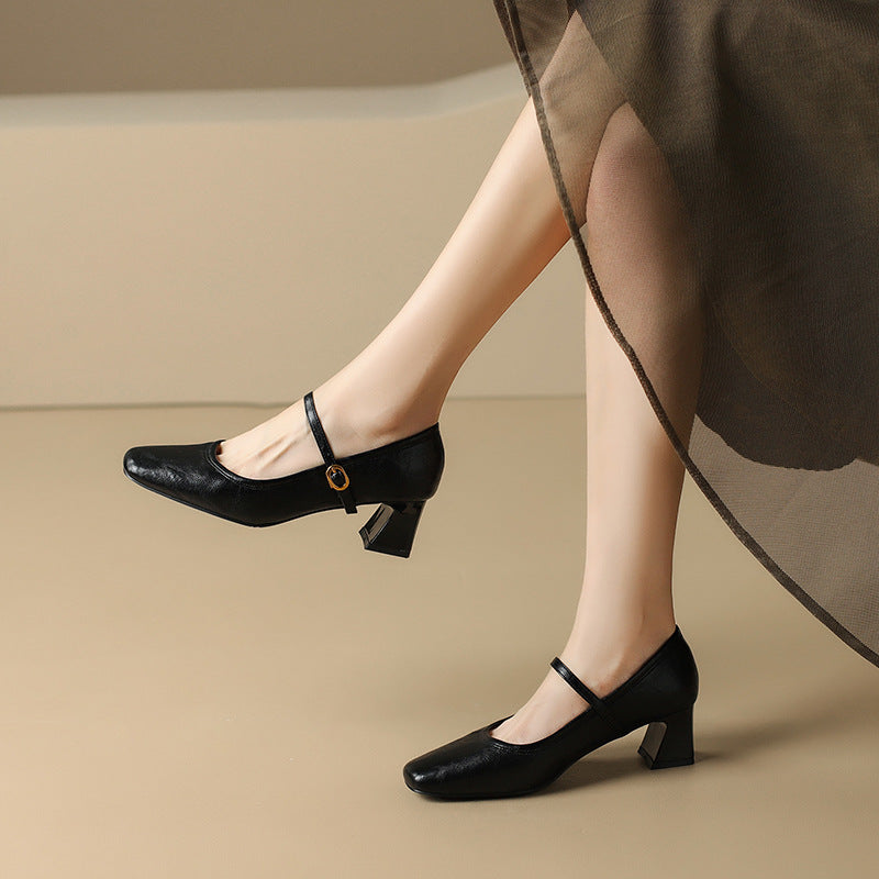Lizel Leather Heels