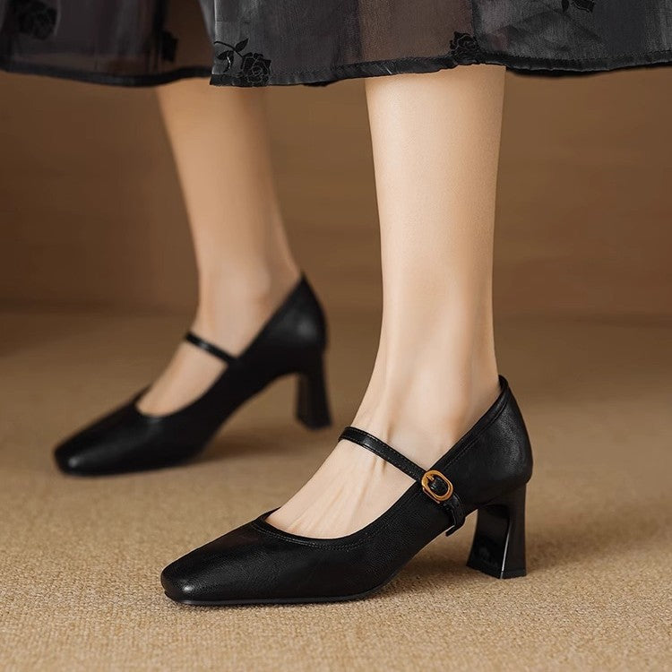 Lizel Leather Heels